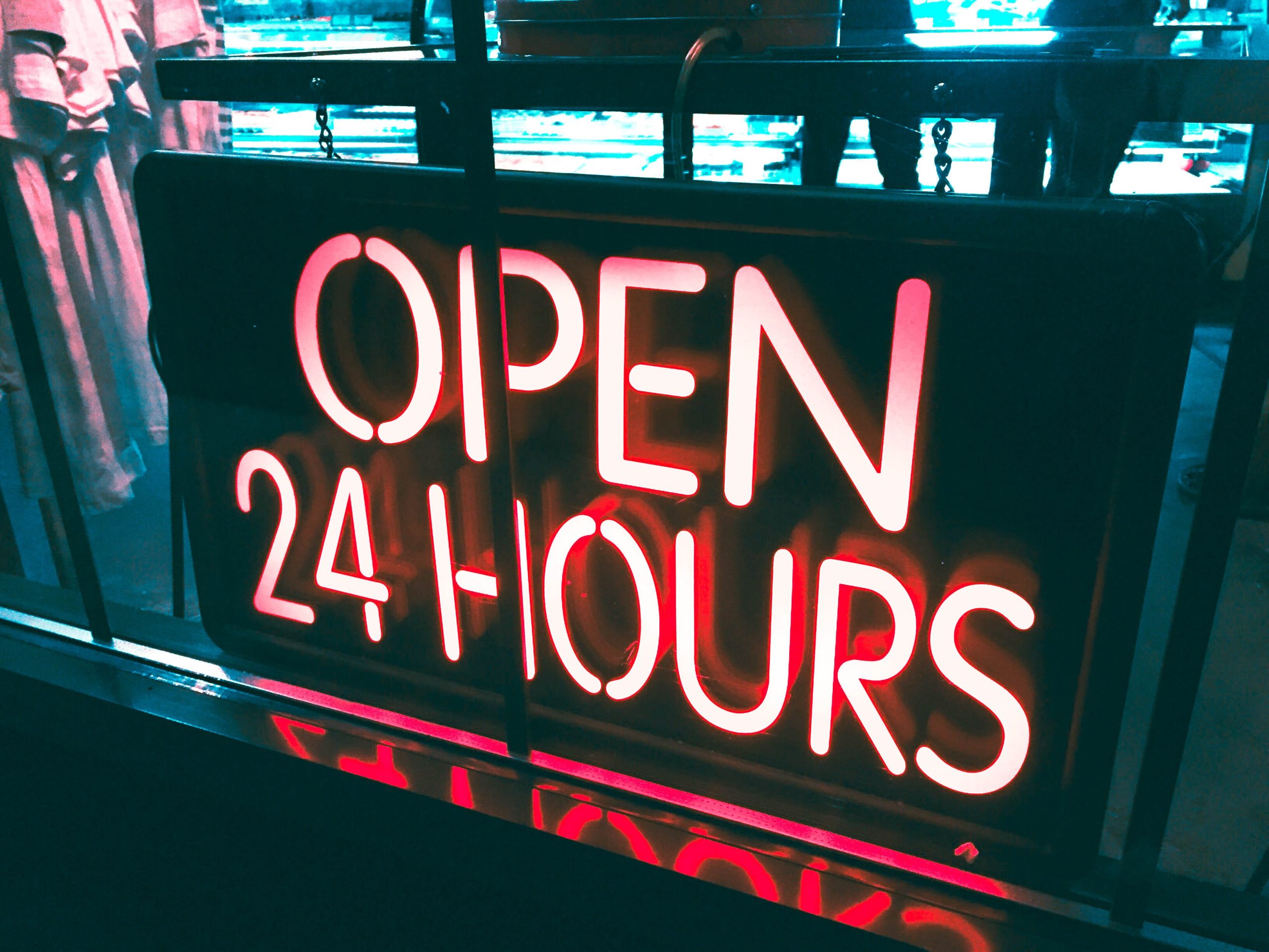 Open 24 Hours Lichtreklame
