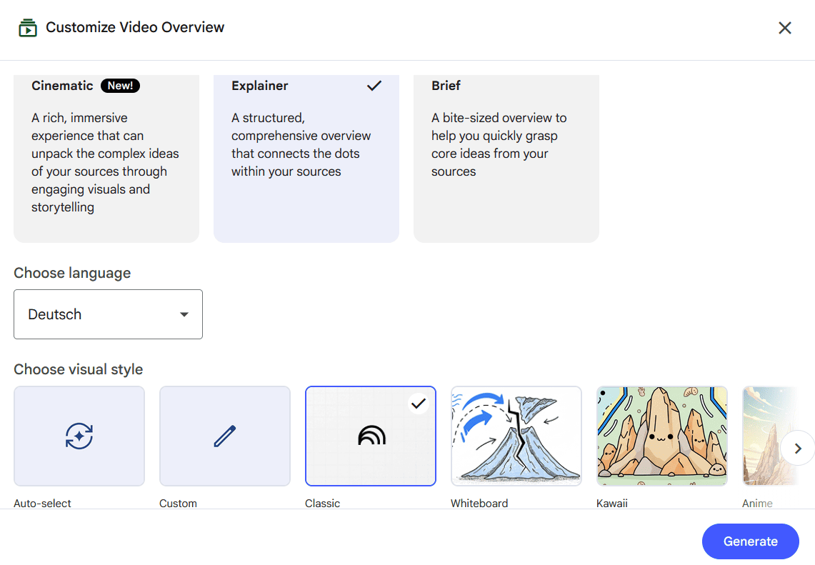 Google NotebookLM Video Overview: KI erstellt automatisch Erklärvideos aus Dokumenten